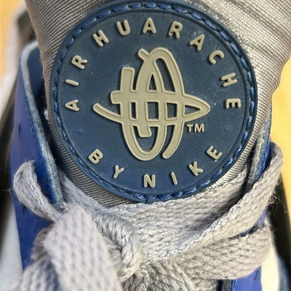 Nike Air Huarache Comet Blue and Matte Silver Men’s Athletic Shoes - Picture 2 of 8